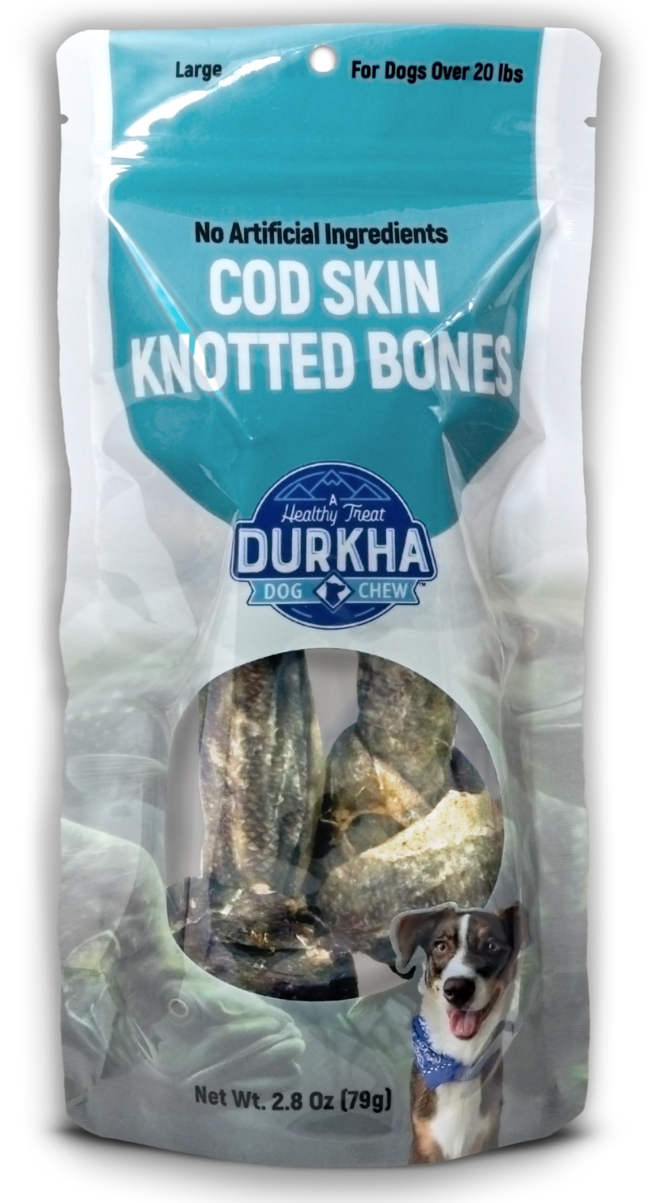 Cod Skin Knotted Bones – Large