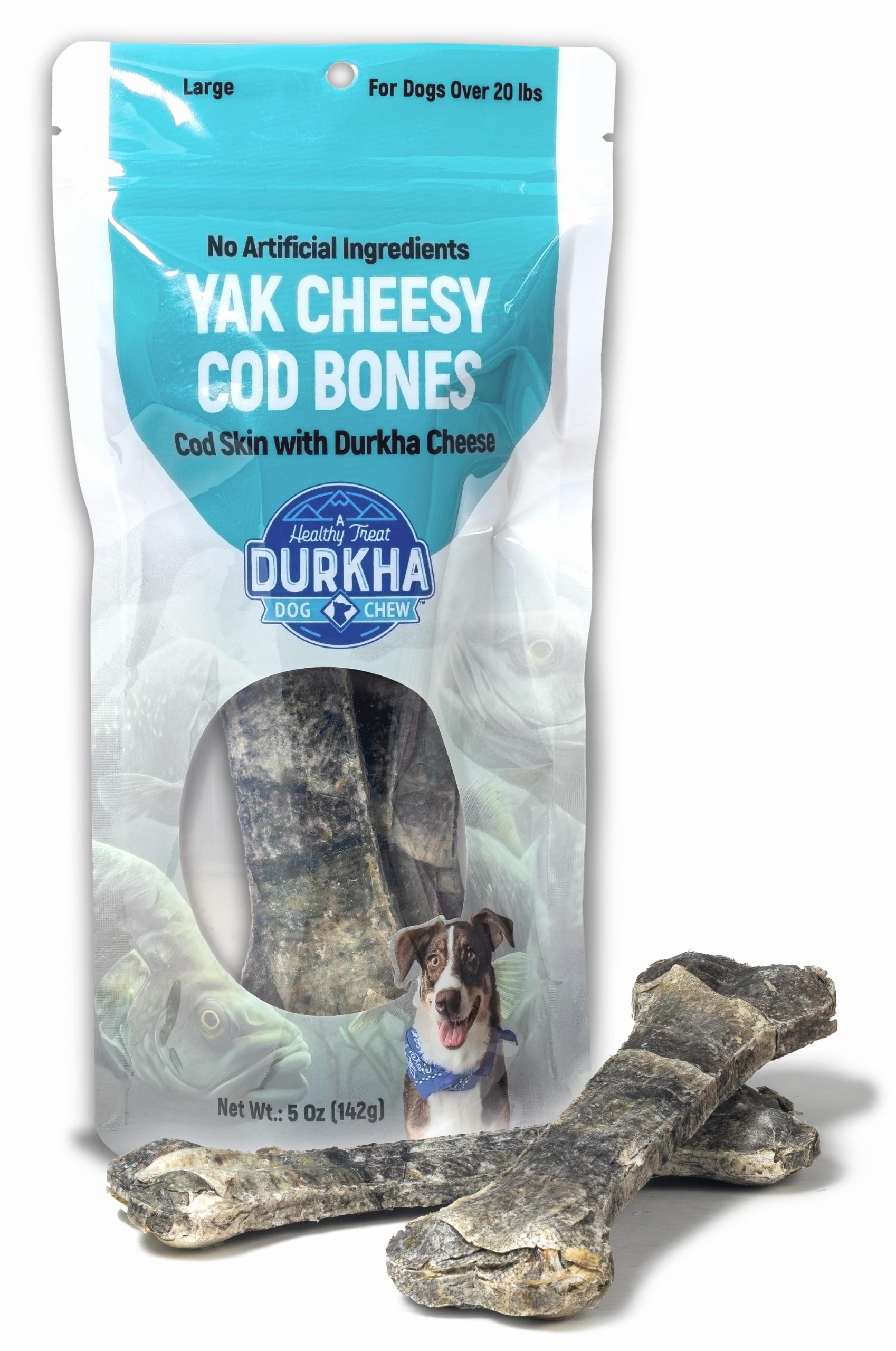 Yak Cheesy Cod Bones 7” with Yak Cheese