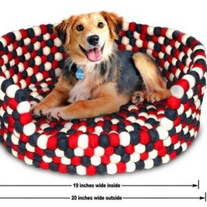 Durkha Felt Dog Bed - Multiple Color Options - Hand made in Nepal