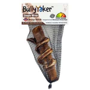 BullyYaker 2-IN-1 CHEWS - Yak Chew (4oz) Wrapped with Bully Stick (1oz) - (5oz) Totally Original Chew!