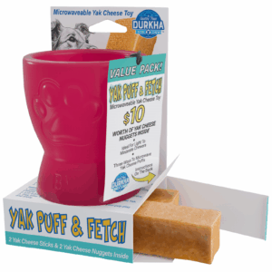 Durkha Puff & Fetch - Pink + (3) oz CHEESE + PACKAGING BOX with Instructions