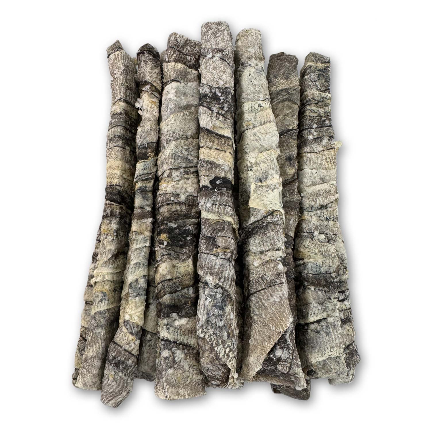 Loose bundle of 12-inch cod skin bar dog treats